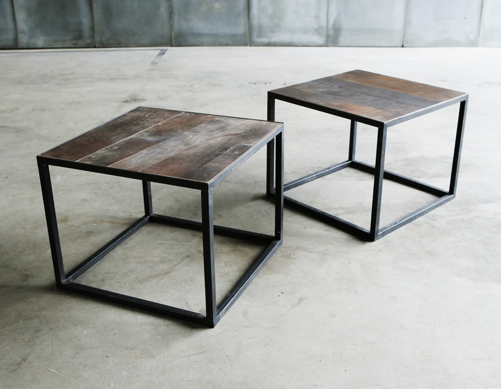 Mesa Leather II tables by Heerenhuis