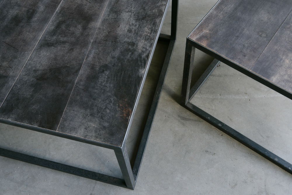 Mesa Leather II tables by Heerenhuis