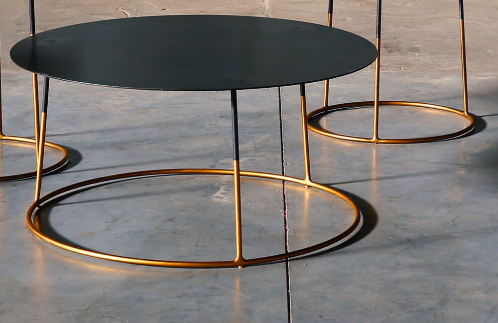 Nimbus Gold coffee table by Heerenhuis at Different Like a Zoo